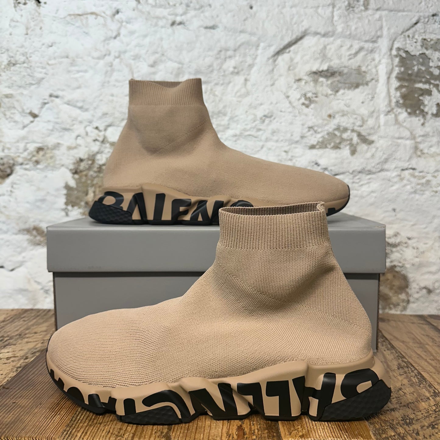 Balenciaga Sock Runner Beige Black Sneaker