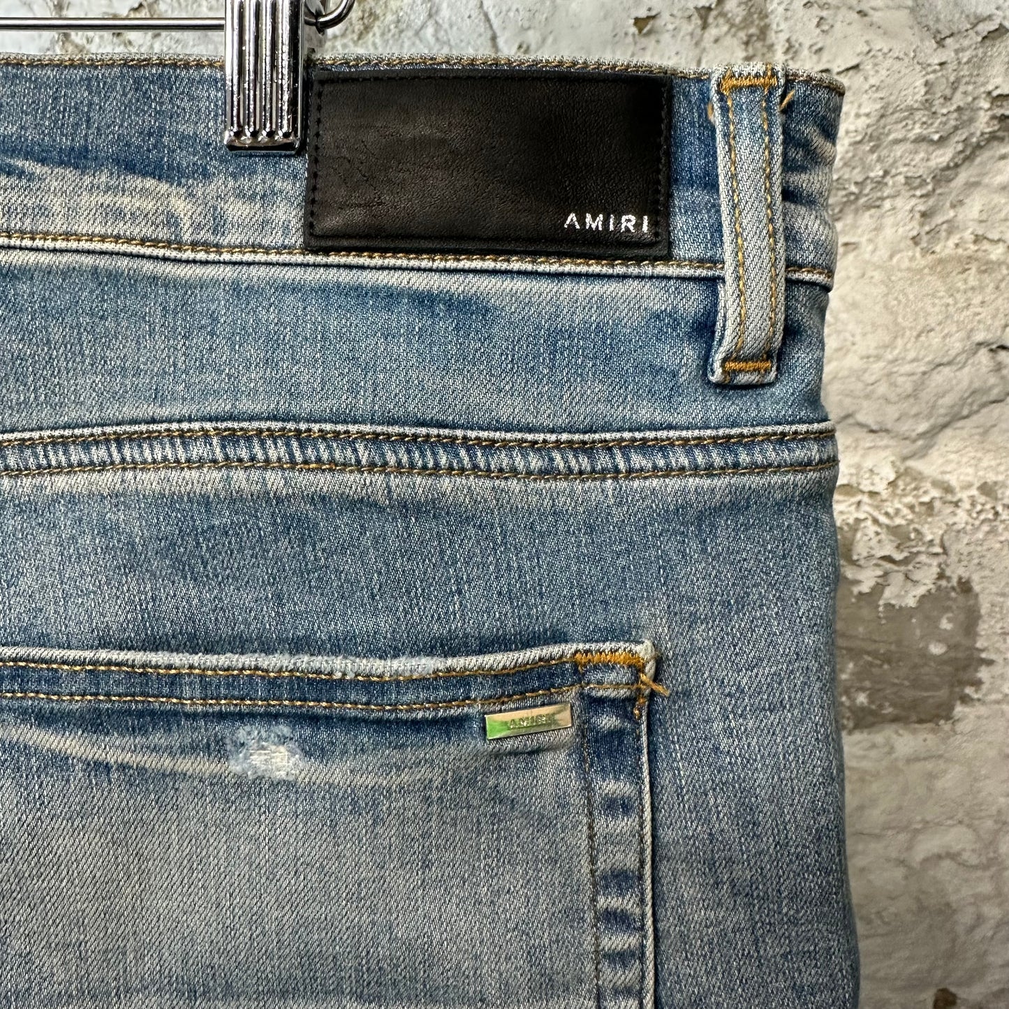 Amiri Blue Bones Blue Denim Jeans Sz 38