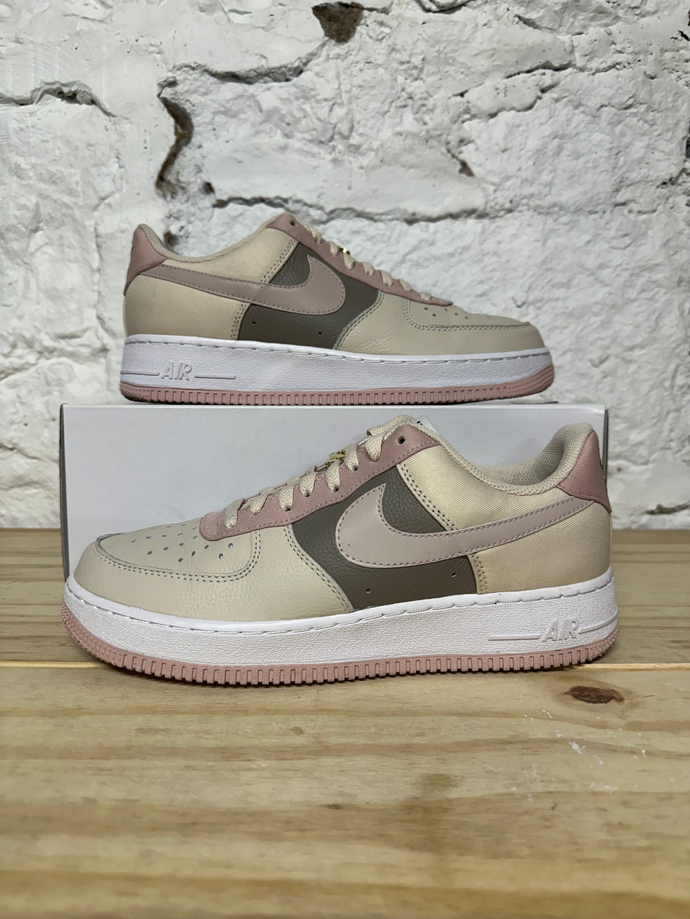 Nike Air Force 1 Low By You Tan Pink Sz 8.5