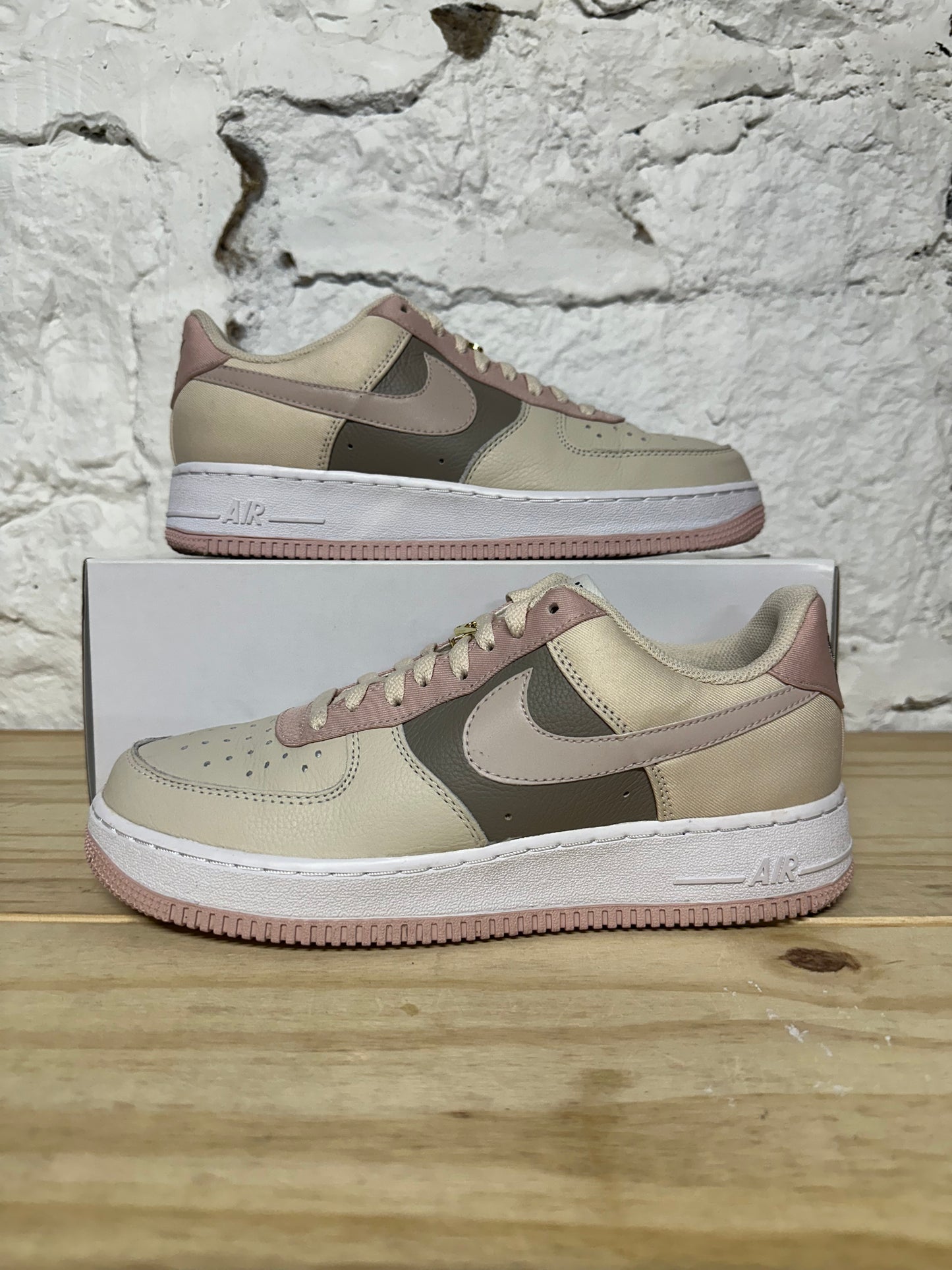 Nike Air Force 1 Low By You Tan Pink Sz 8.5