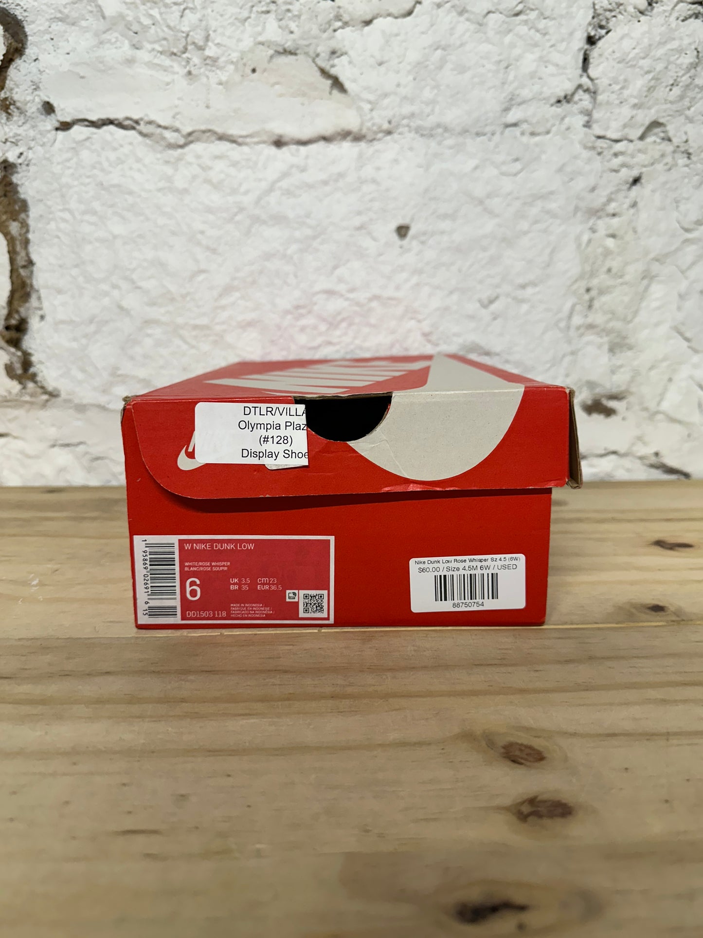 Nike Dunk Low Rose Whisper Sz 4.5 (6W)