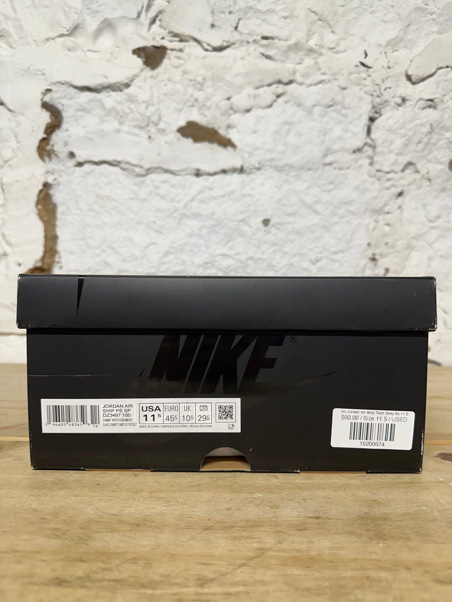 Air Jordan Air Ship Tech Grey Sz 11.5