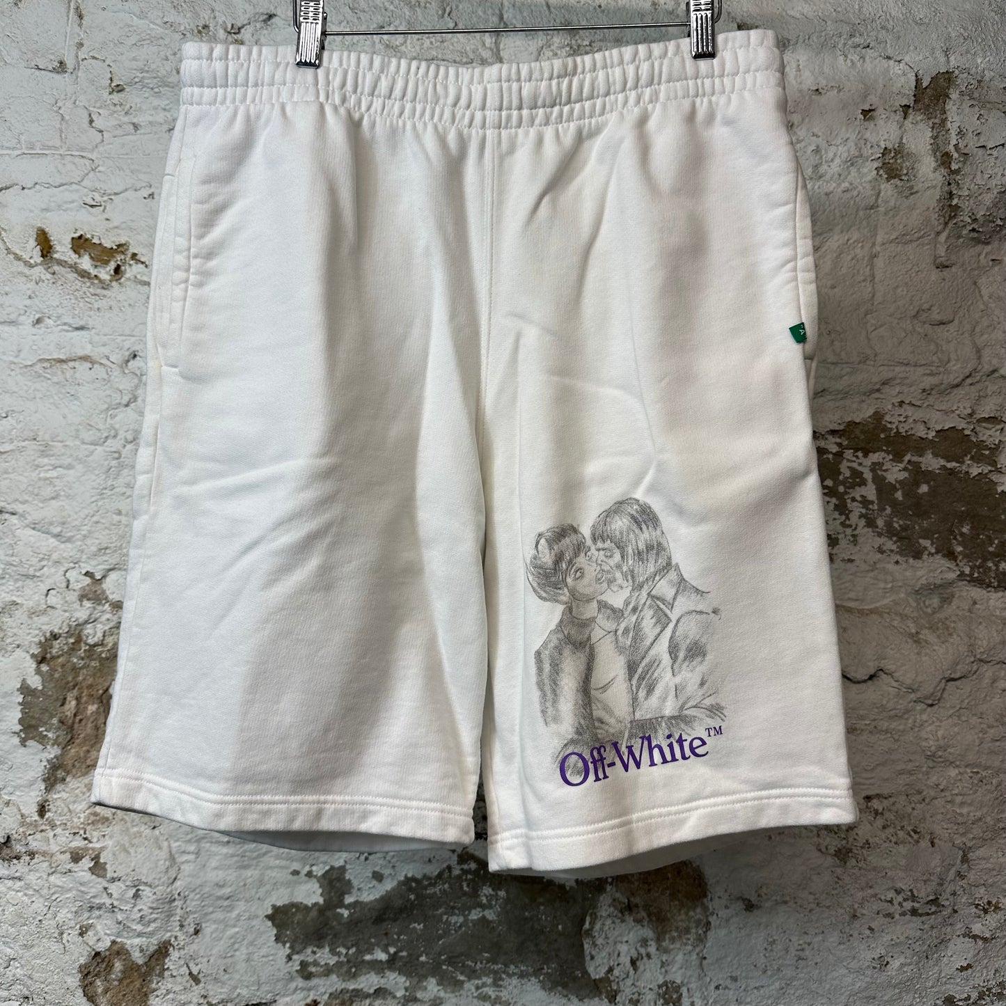 Off-White Kiss Shorts White Sz XL