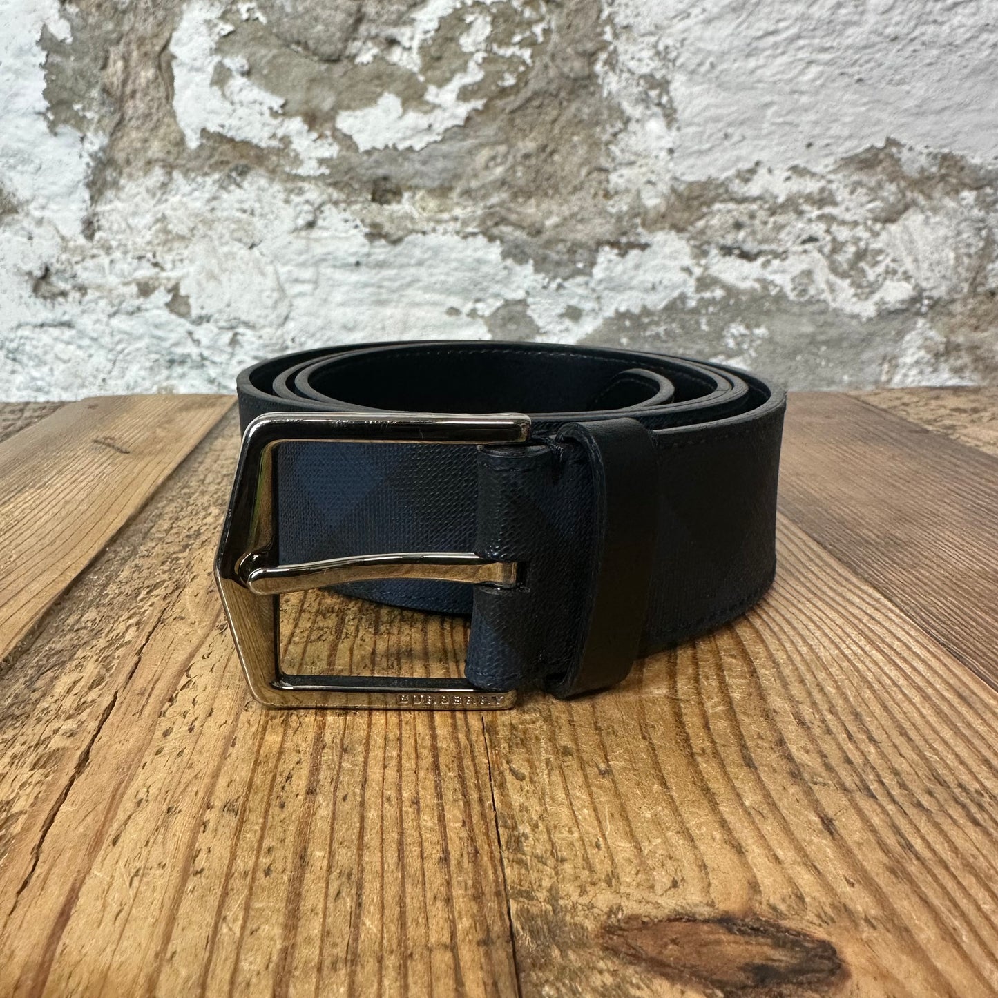 Burberry Blue Black Check Belt Sz (105/42)