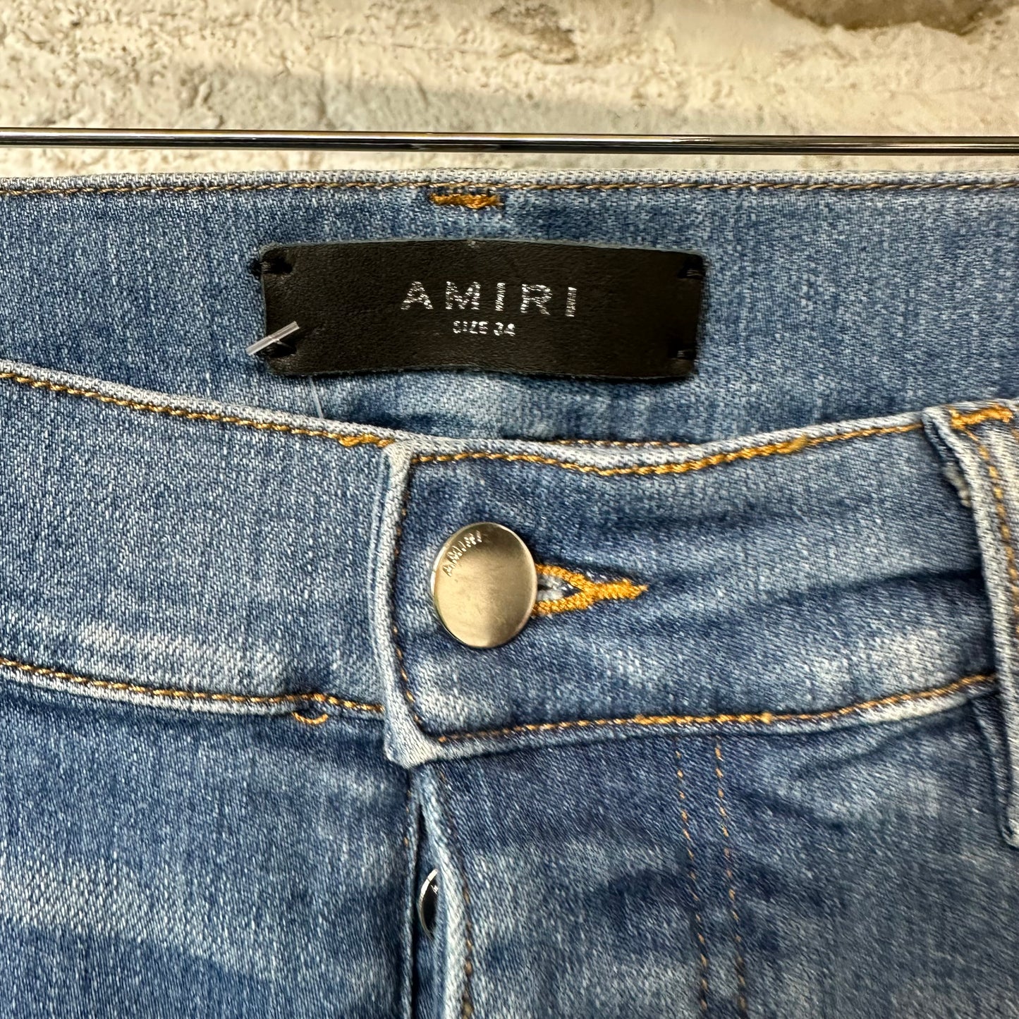 Amiri Plain Blue River Indigo Denim Jeans Sz 34