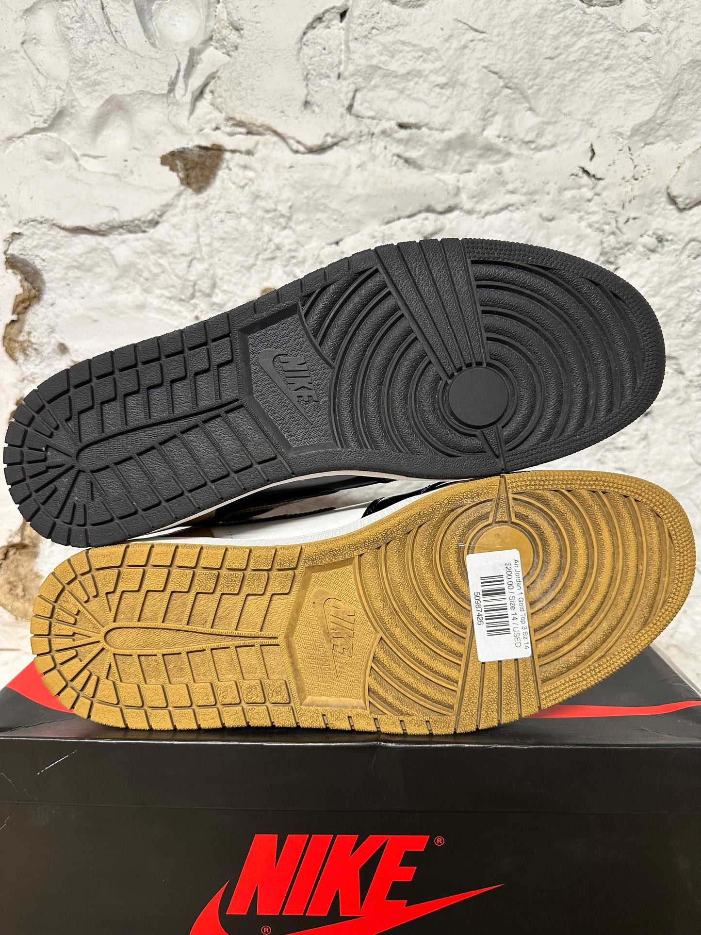 Air Jordan 1 High Gold Top 3 Sz 14