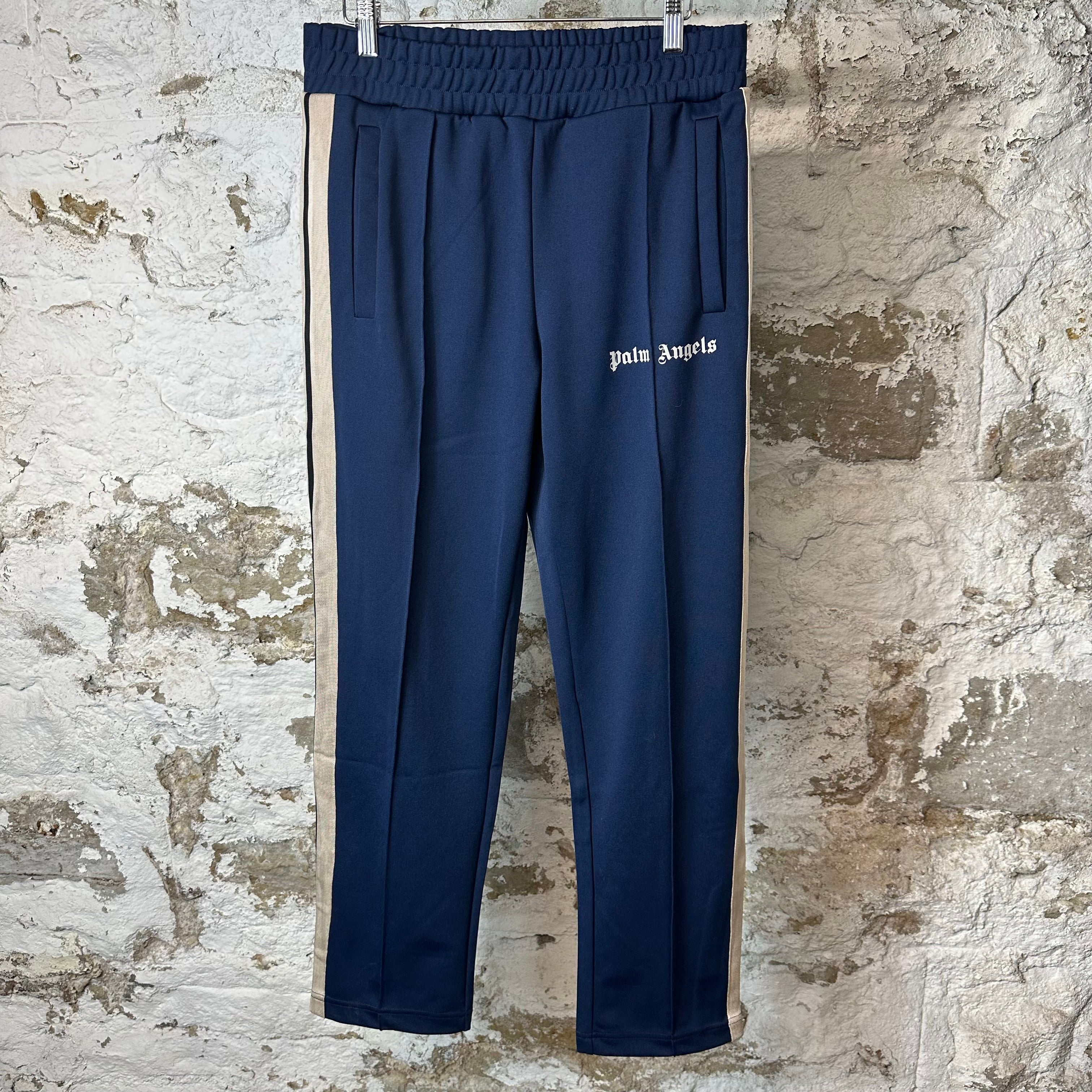 Palm Angels Navy Beige Track Pants Sz M