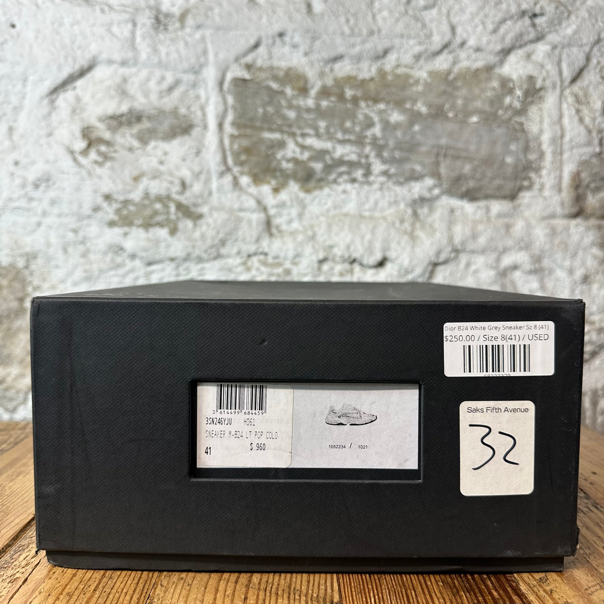 Dior B24 White Grey Sneaker Sz 8 (41)