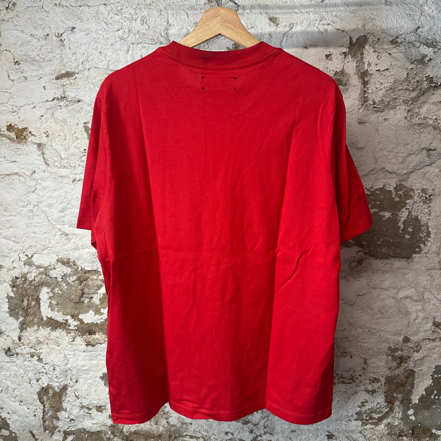 Amiri White Stagger Spell Red T-Shirt Sz L