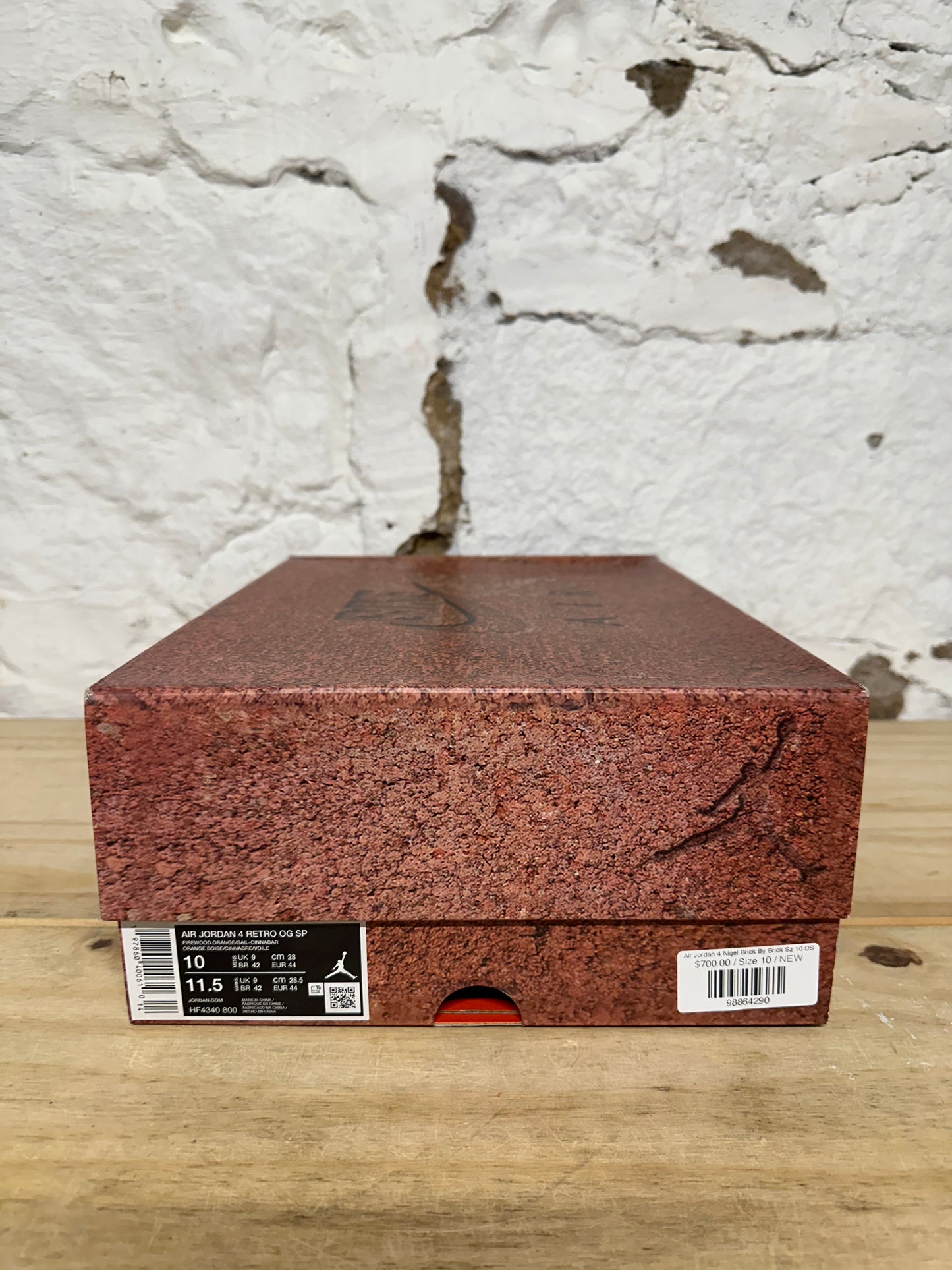 Air Jordan 4 Nigel Sylvester Brick By Brick Sz 10 DS