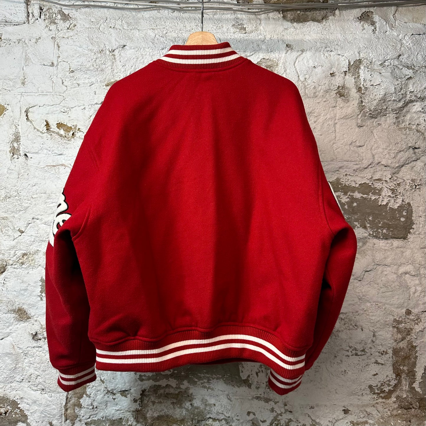 Supreme Veritas Red Varsity Jacket Sz L