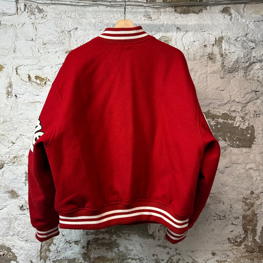 Supreme Veritas Red Varsity Jacket Sz L