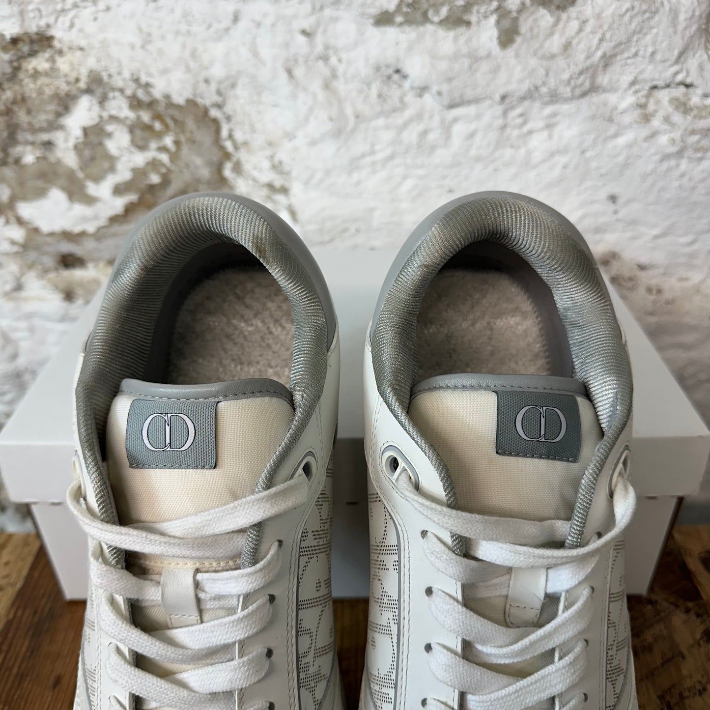 Dior B27 White Monogram Low Sneaker Sz 15 (48) No Box