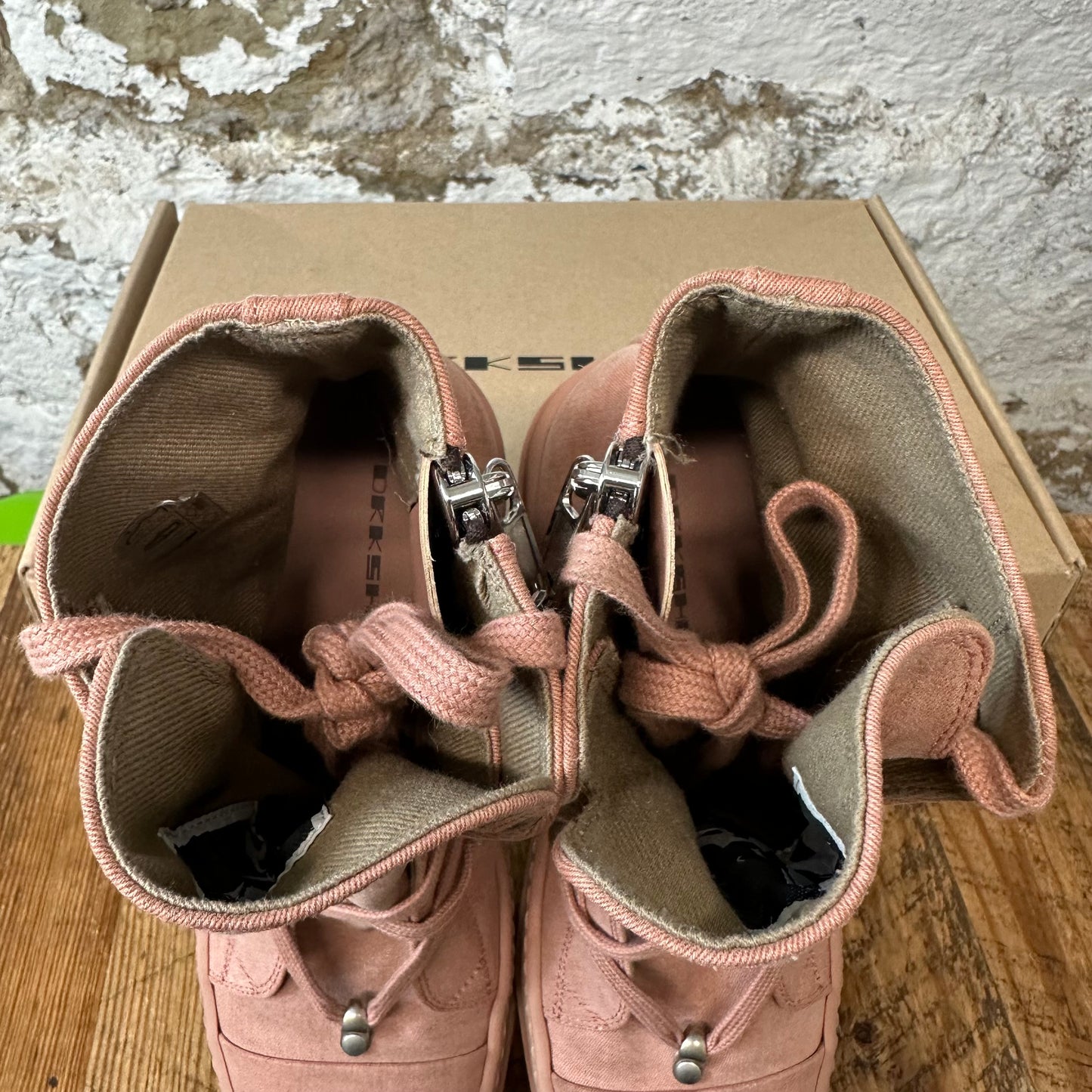 Rick Owens High Hexa Lace Dark Pink Sz 7.5 (40.5)