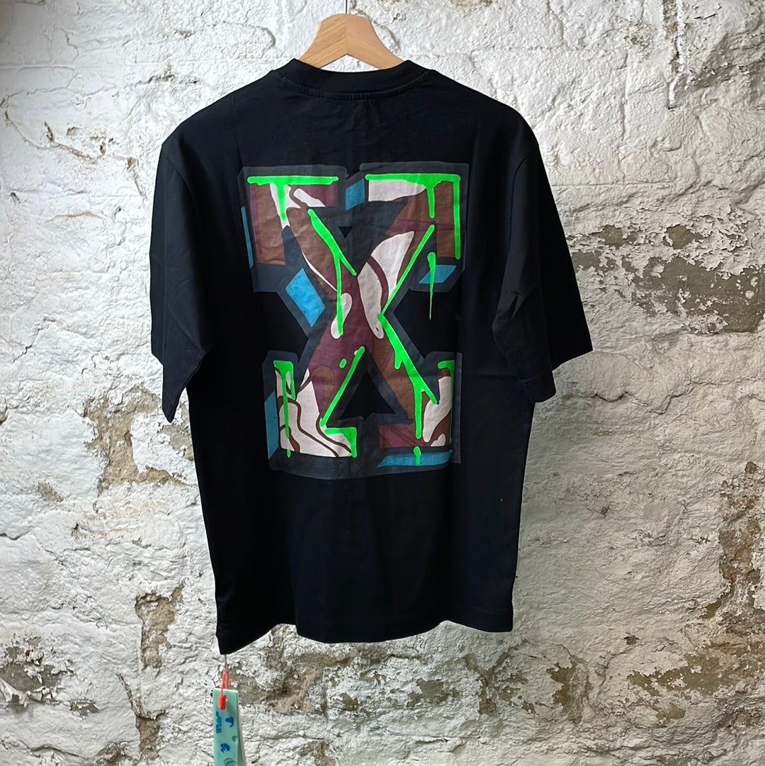 Off-White Neon Black T-Shirt Sz S DS