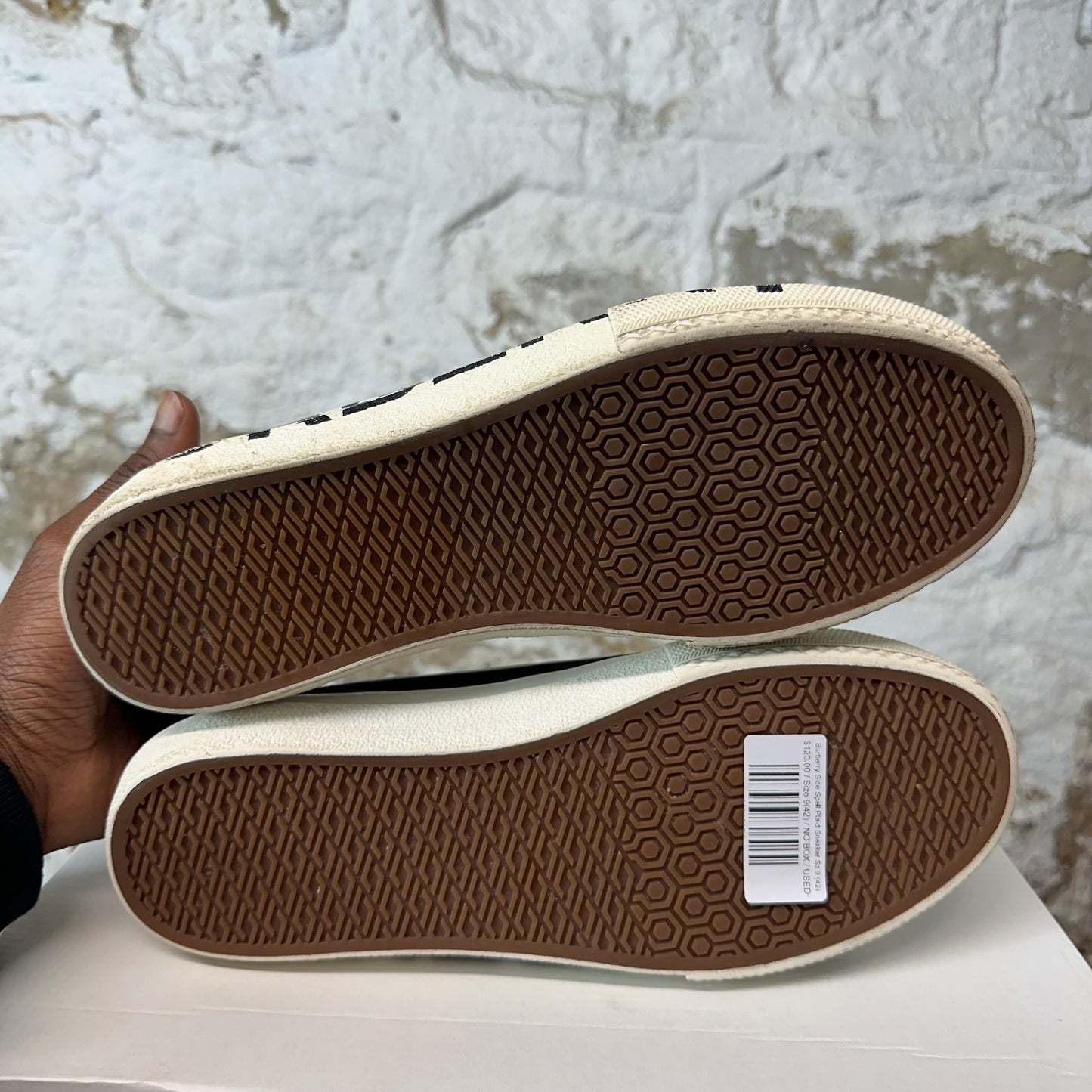 Burberry Side Spell Plaid Sneaker Sz 9 (42)