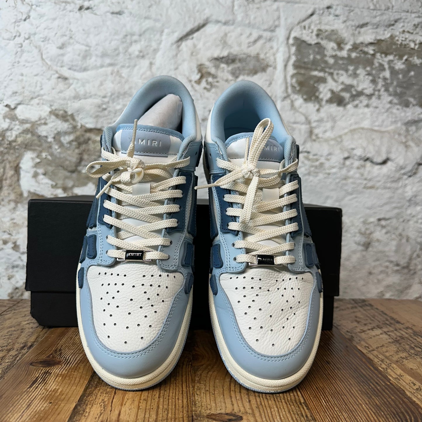 Amiri Navy Skeleton Light Blue White Cream Sneaker Sz 11 (44)