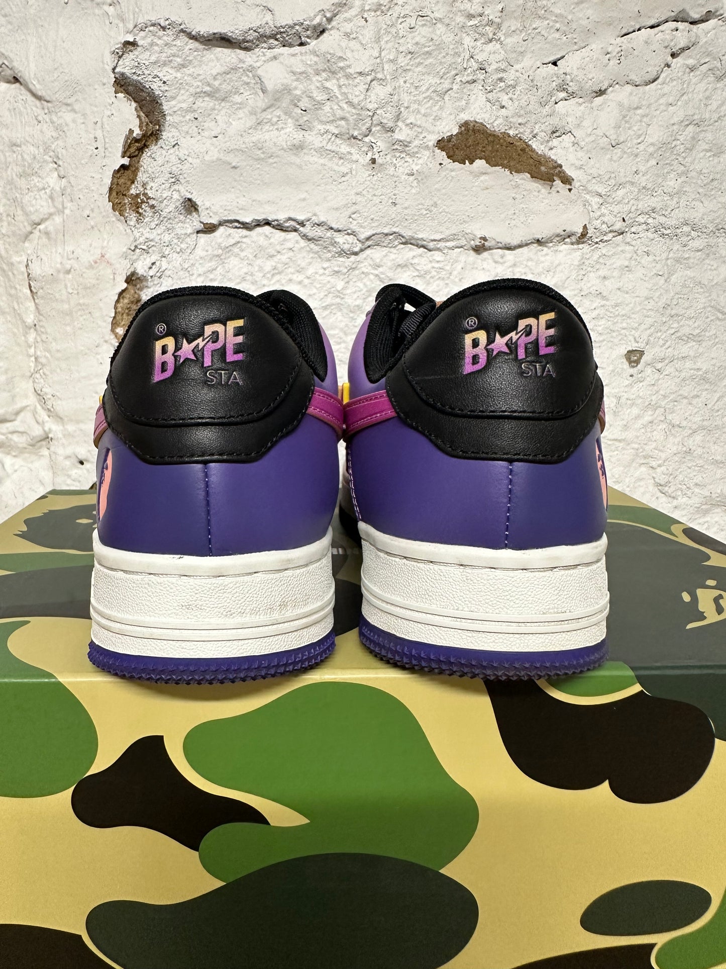 Bape Bapesta Pink Purple Sz 7