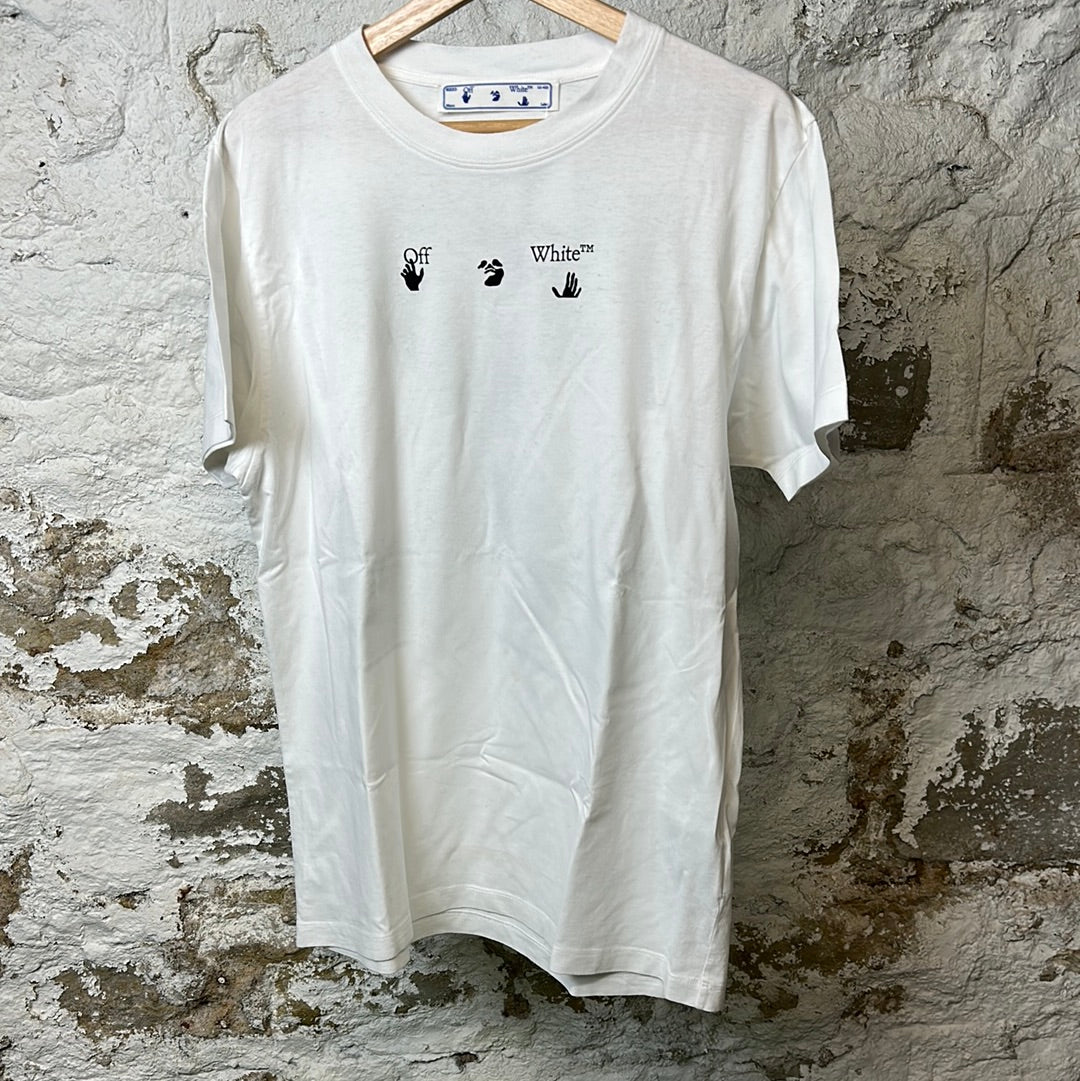 Off White Green X White T-Shirt Sz M