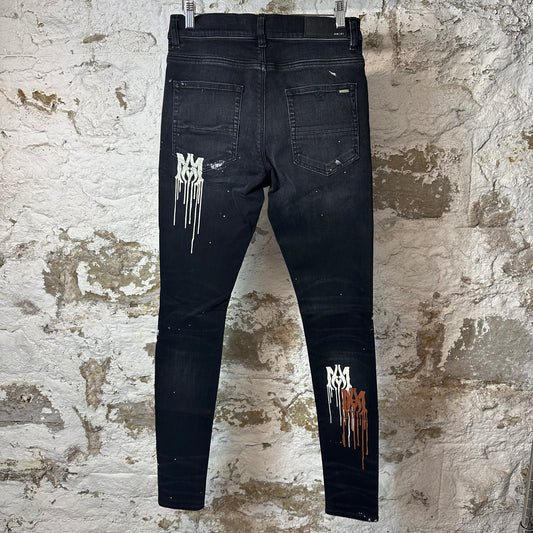 Amiri MA Drip Black Denim Jeans Sz 31