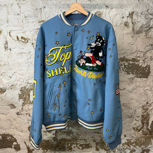 Vale Forever Skyhigh Varsity Jacket Blue Sz XXL