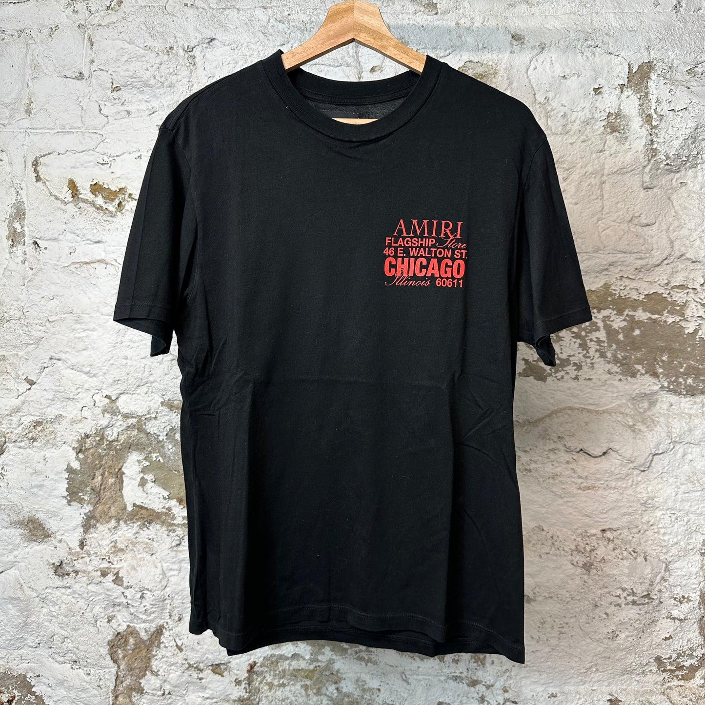 Amiri Chicago Flagship Bones T-shirt Black Sz S