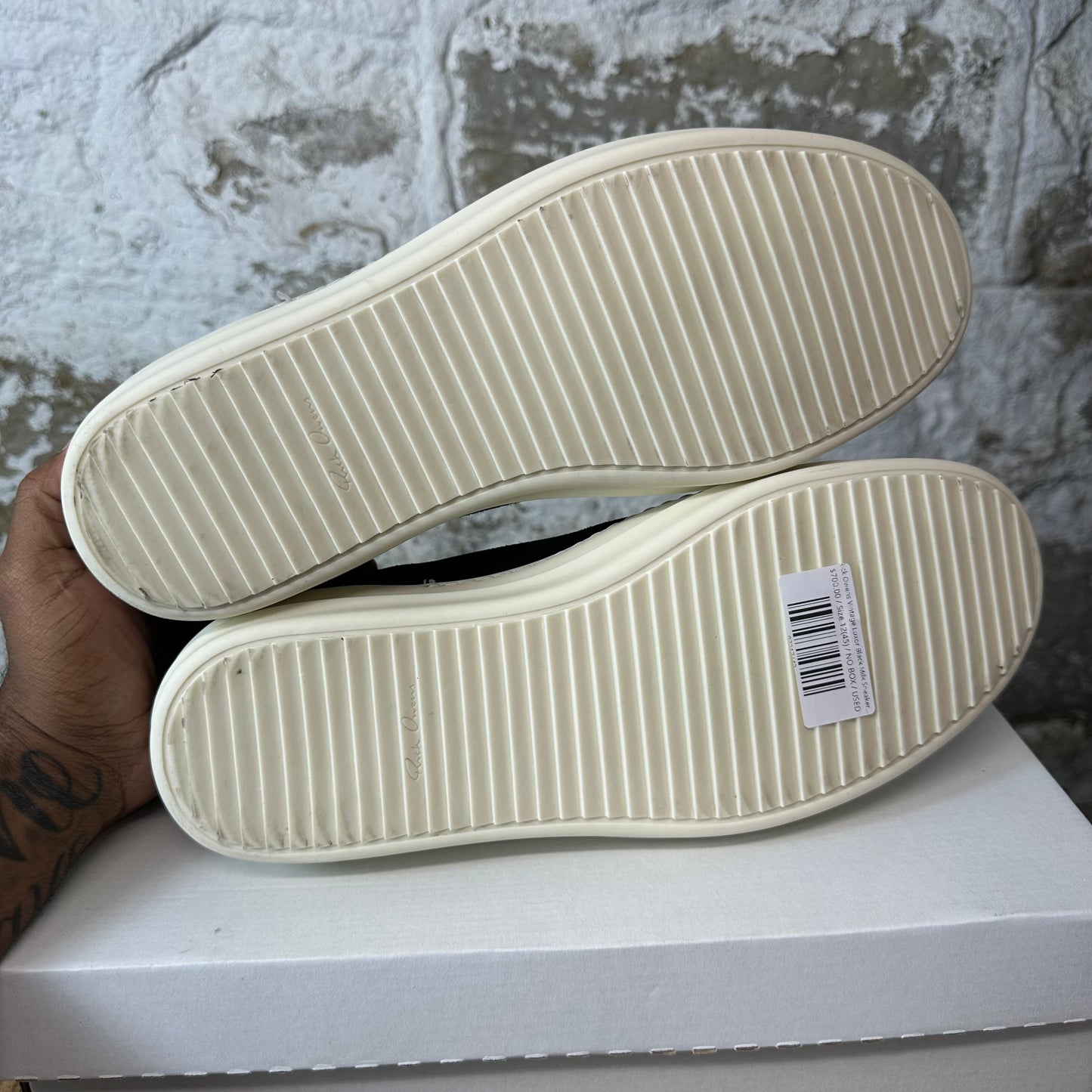 Rick Owens Vintage Luxor Black Milk Sneaker Sz 12 (45)