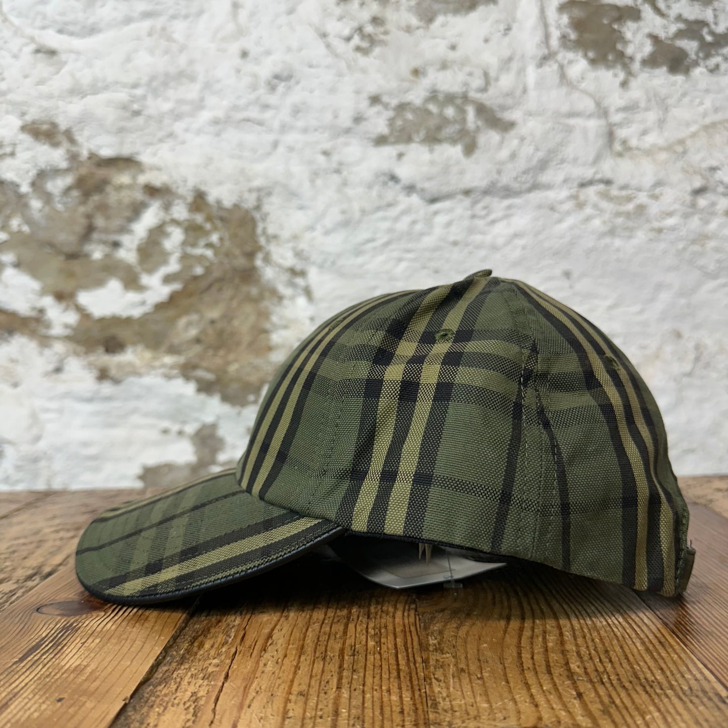 Burberry Green Plaid Icon Canvas Hat