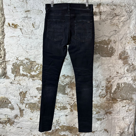 Amiri MX1 Brown Paisley Black Denim Jeans Sz 31