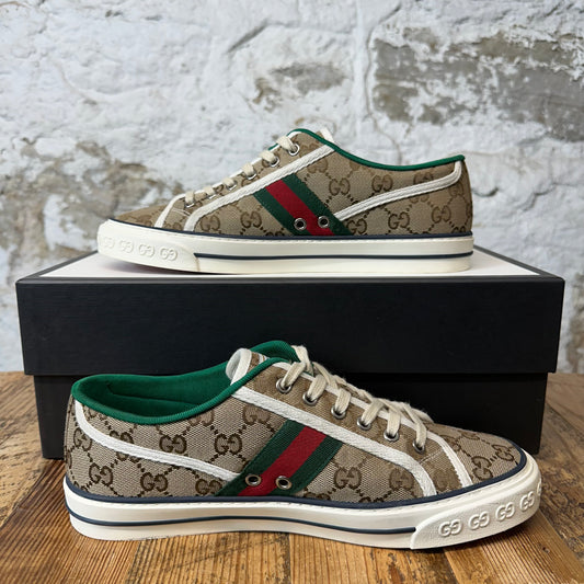 Gucci Tan GG Monogram Tennis 1977 Sneaker Sz 7