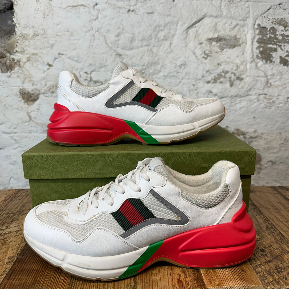 Gucci Rython White Red Green Sneaker Sz 12