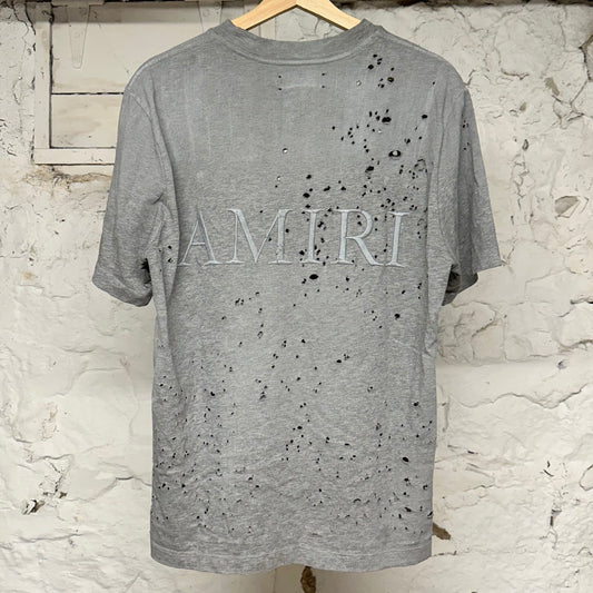 Amiri Distressed Grey T-Shirt Sz XS
