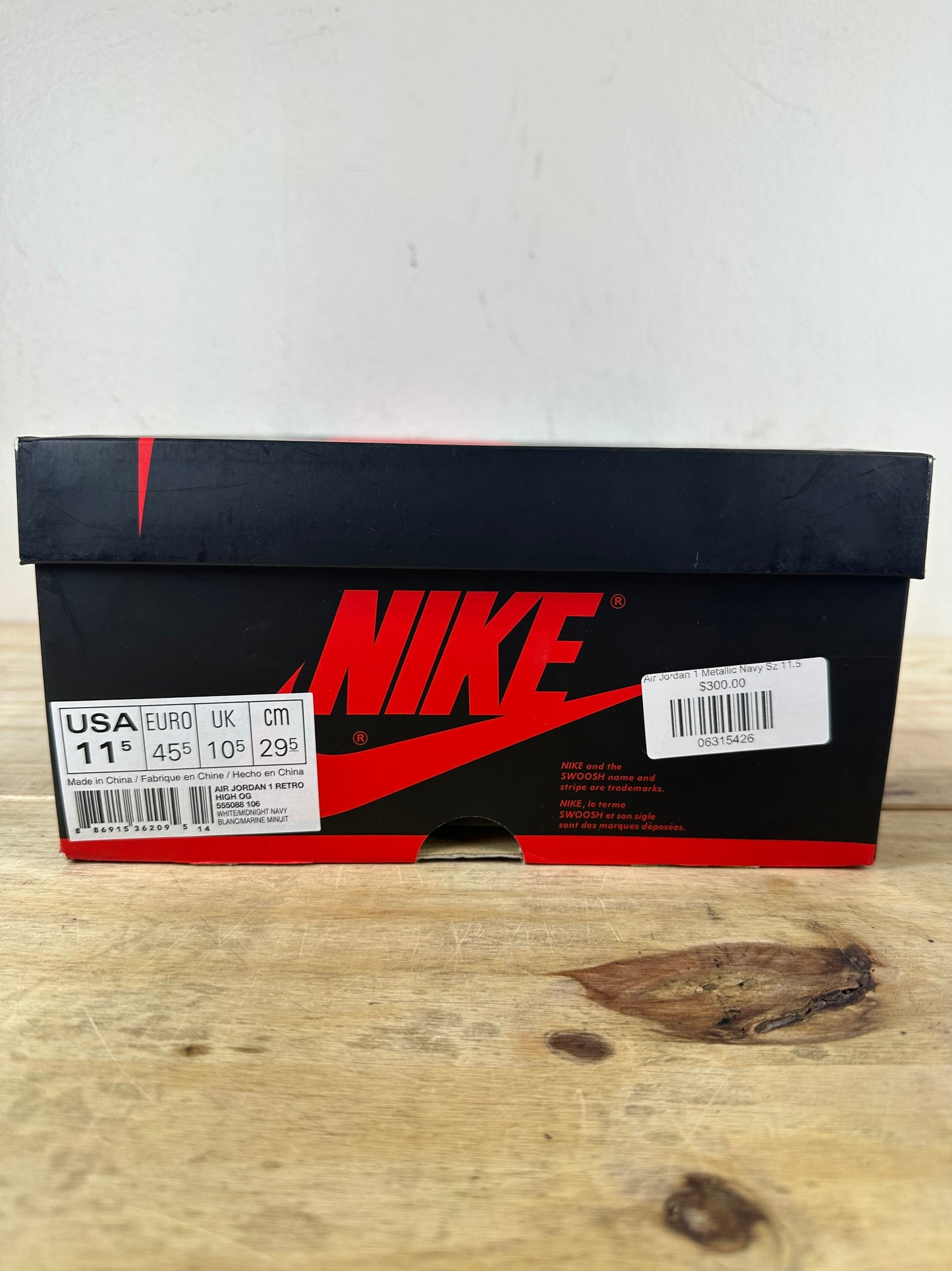 Air Jordan 1 High Metallic Navy Sz 11.5