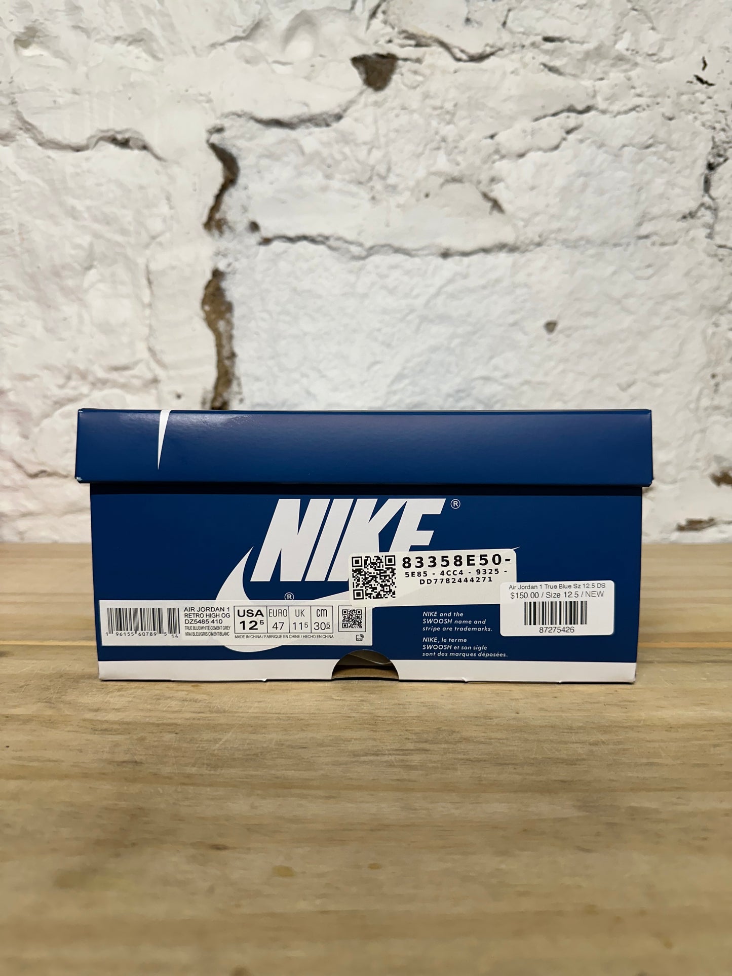 Air Jordan 1 High True Blue Sz 12.5 DS