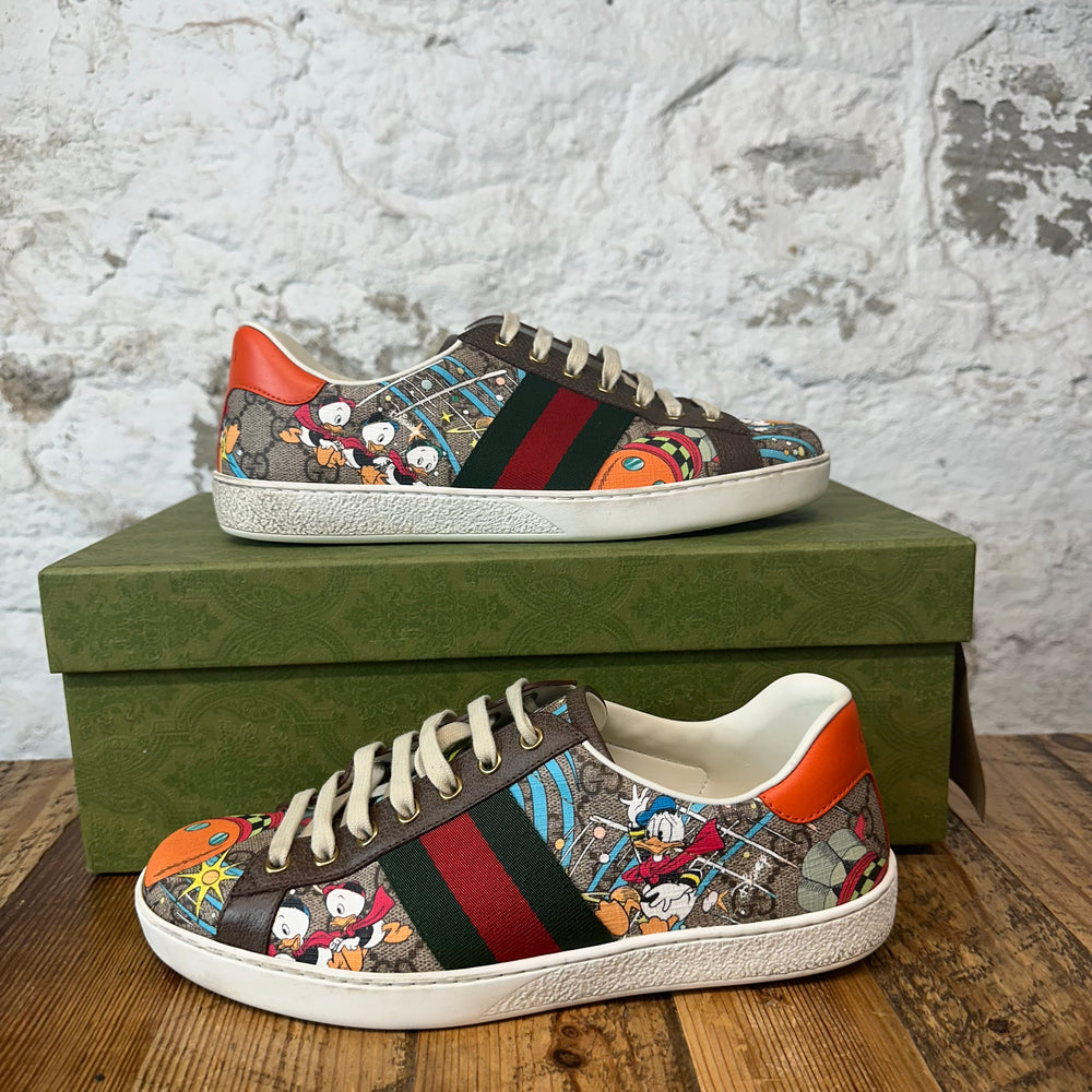 Gucci Donald Duck Monogram Ace Sneaker Sz 6.5