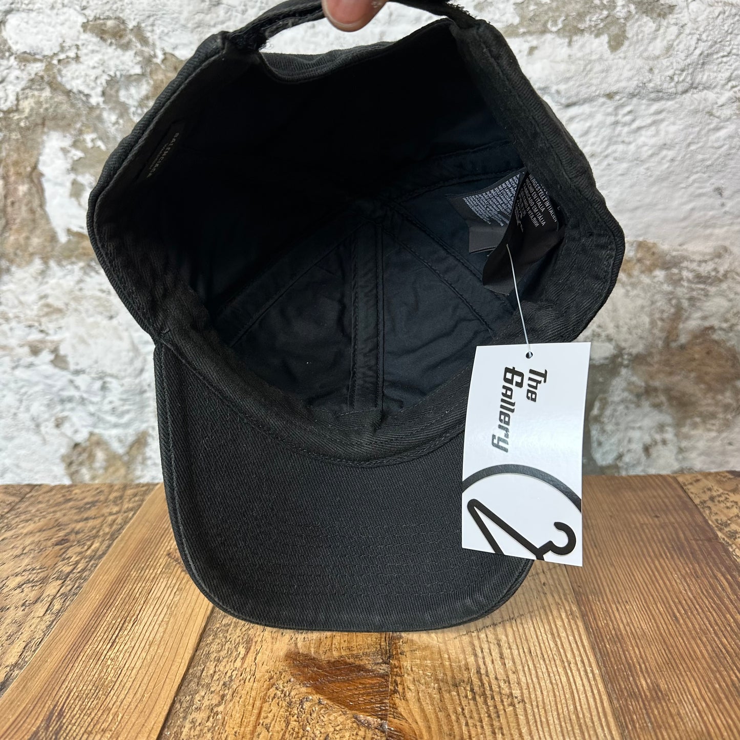 Balenciaga Classic Embroidered Logo Black Hat Sz L