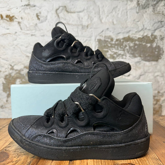 Lanvin Curb Triple Black Glitter Sneaker Sz 12 (45)