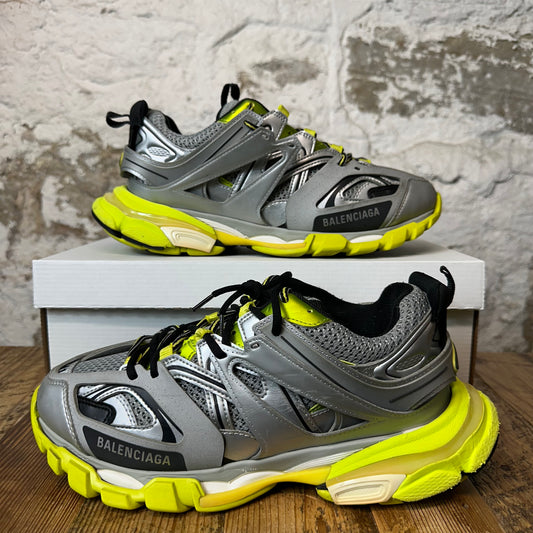 Balenciaga Track Runner Grey Neon Green Sneaker Sz 9 (42)
