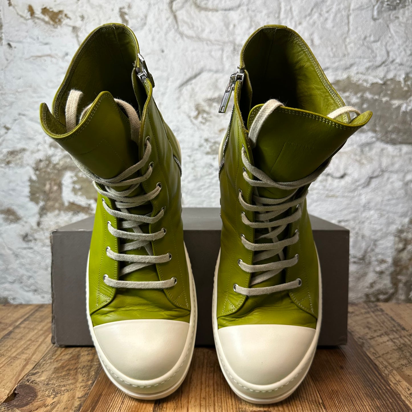 Rick Owens High Luxor Acid Milk Sneaker Sz 15 (48)