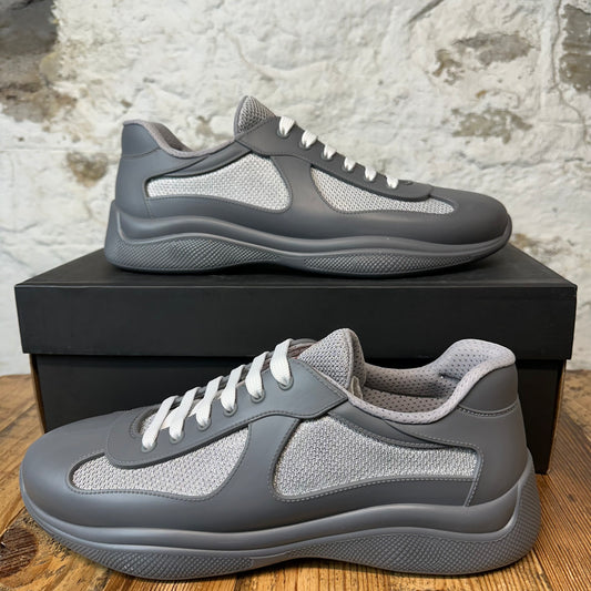 Prada Americas Cup Grey Rubber Sneaker Sz 12 (45) DS