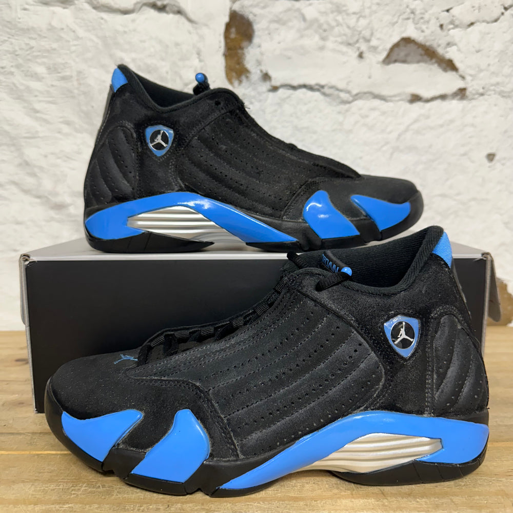 Air Jordan 14 Black University Blue Sz 8.5