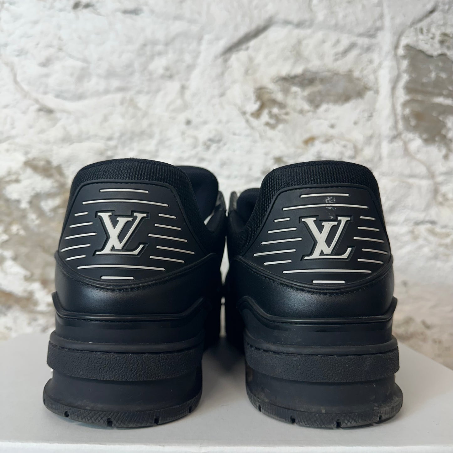 Louis Vuitton Triple Black Trainer Sneaker Sz 12.5 (11LV)
