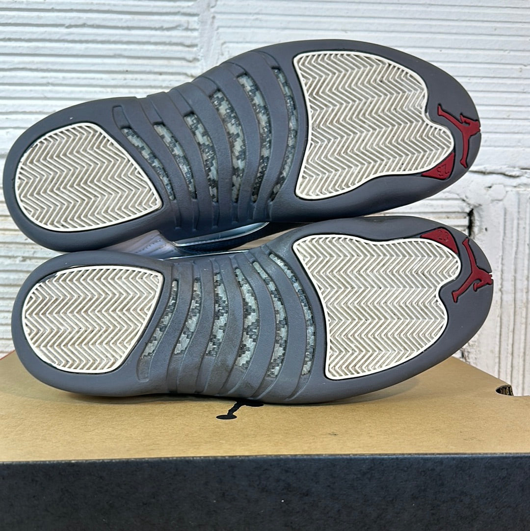 Air Jordan 12 White Dark Grey Sz 11.5
