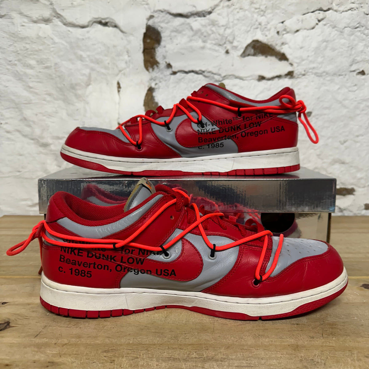 Nike Dunk Low Off-White University Red Sz 12.5