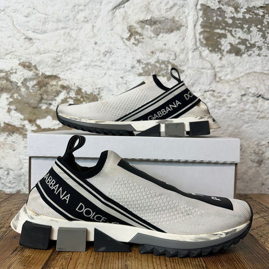Dolce Gabbana White Black Sorrento Sneaker Sz 11.5 (44.5)