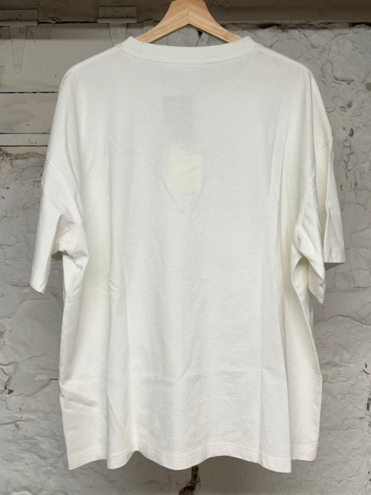 Vale Track Crystals White T-Shirt Sz XL