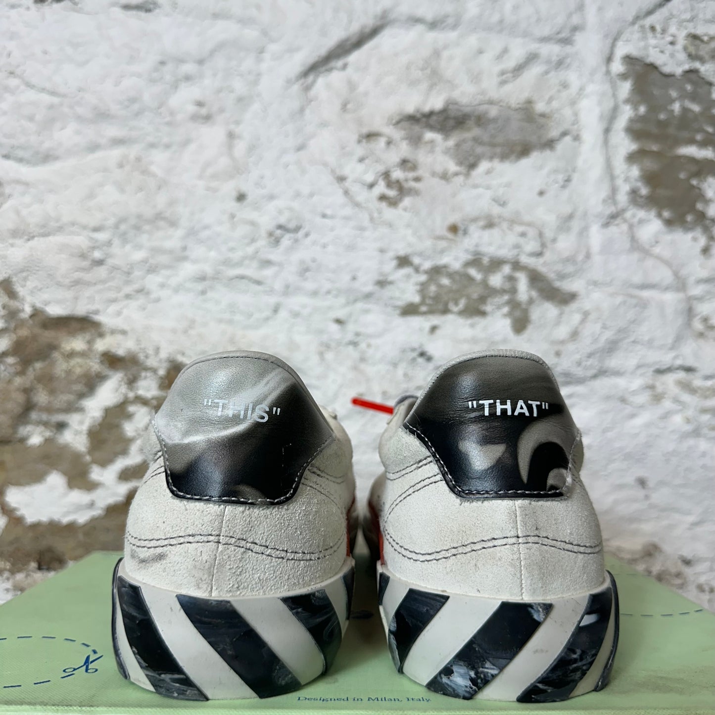 Off-White Cream Suede Vulc White Sneaker Sz 6.5 (39)