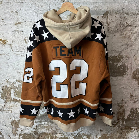 Supreme Hockey Star Brown Hoodie Sz M