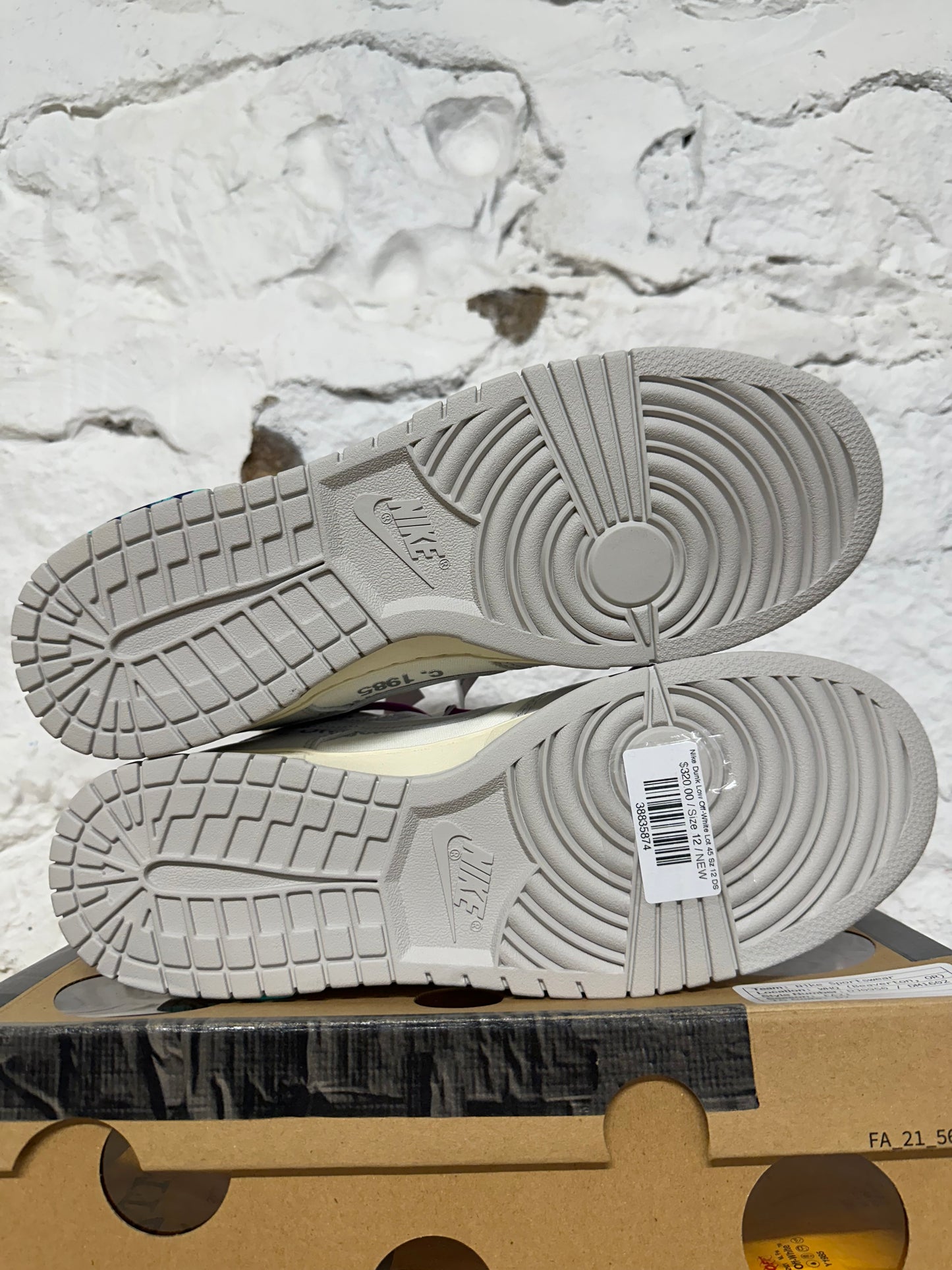 Nike Dunk Low Off-White Lot 45 Sz 12 DS