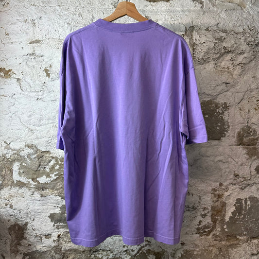 Balenciaga Small Logo Lavender T-Shirt Sz XL